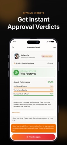 Mock Visa Interview: Visaz AI Screenshot 5 of 7
