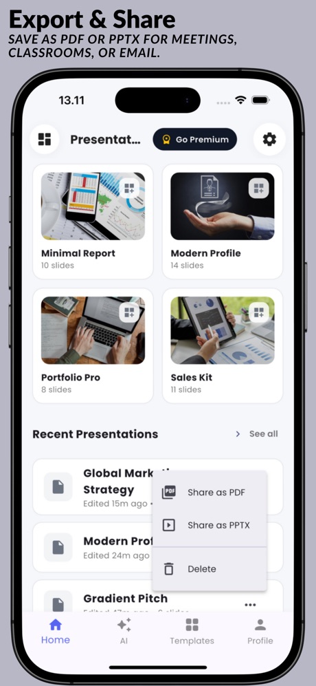 AI Slides : Presentation AI截图 5