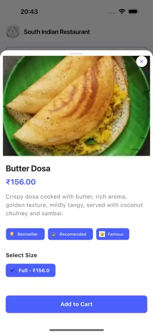 South Indian Restaurant screenshot 1