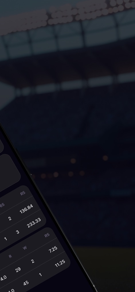 SmartCricTV – Live Cricket HD - Users can delve into granular player performance metrics, observing detailed run rates and wicket tallies for each player during a match.