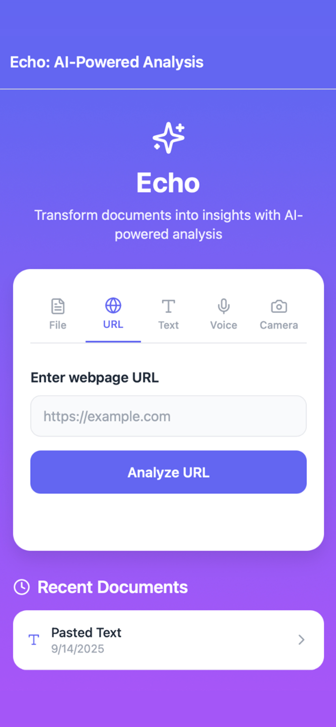 Echo AI-Powered Analysis
