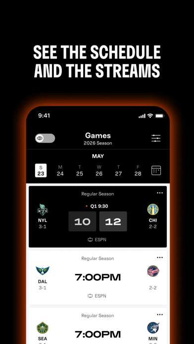 WNBA: Live Games & Scores screenshot 4