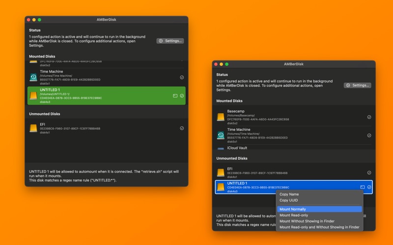 Automount Blocker - AMBerDisk app screenshot