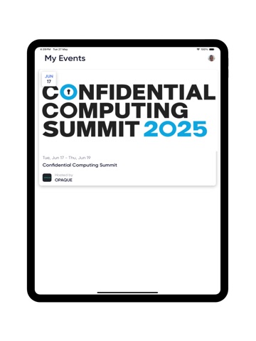 Confidential Computing Summit iPad screenshot
