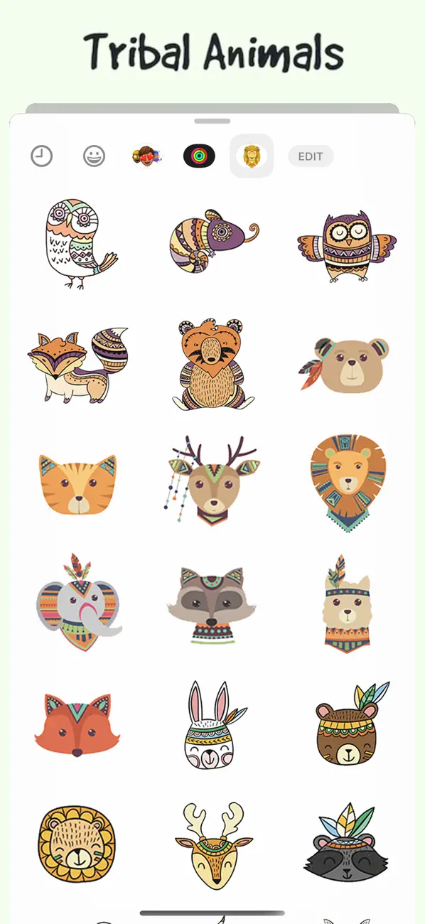 Screenshot #3 pour Tribal Animals Stickers