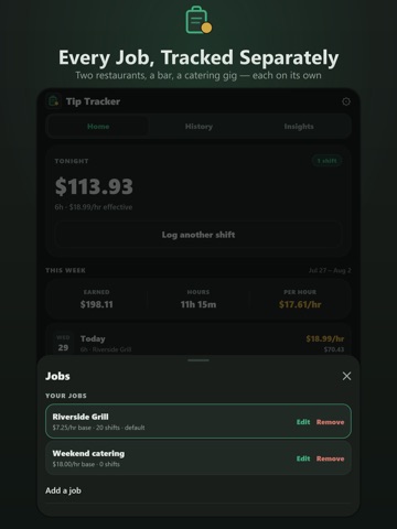 Tip Tracker: Server Income iPad screenshot