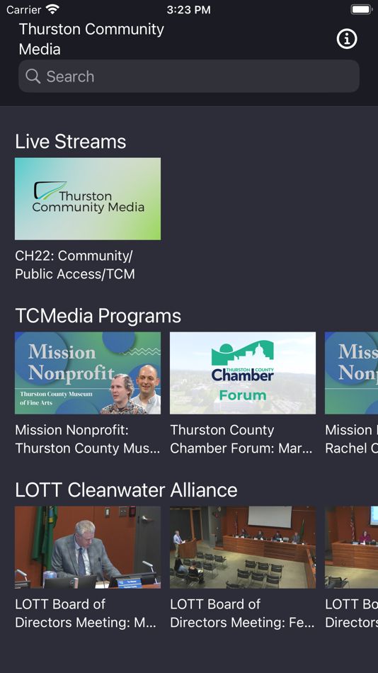 #1. Thurston Community Media (iOS) Podle: Cablecast Community Media LLC