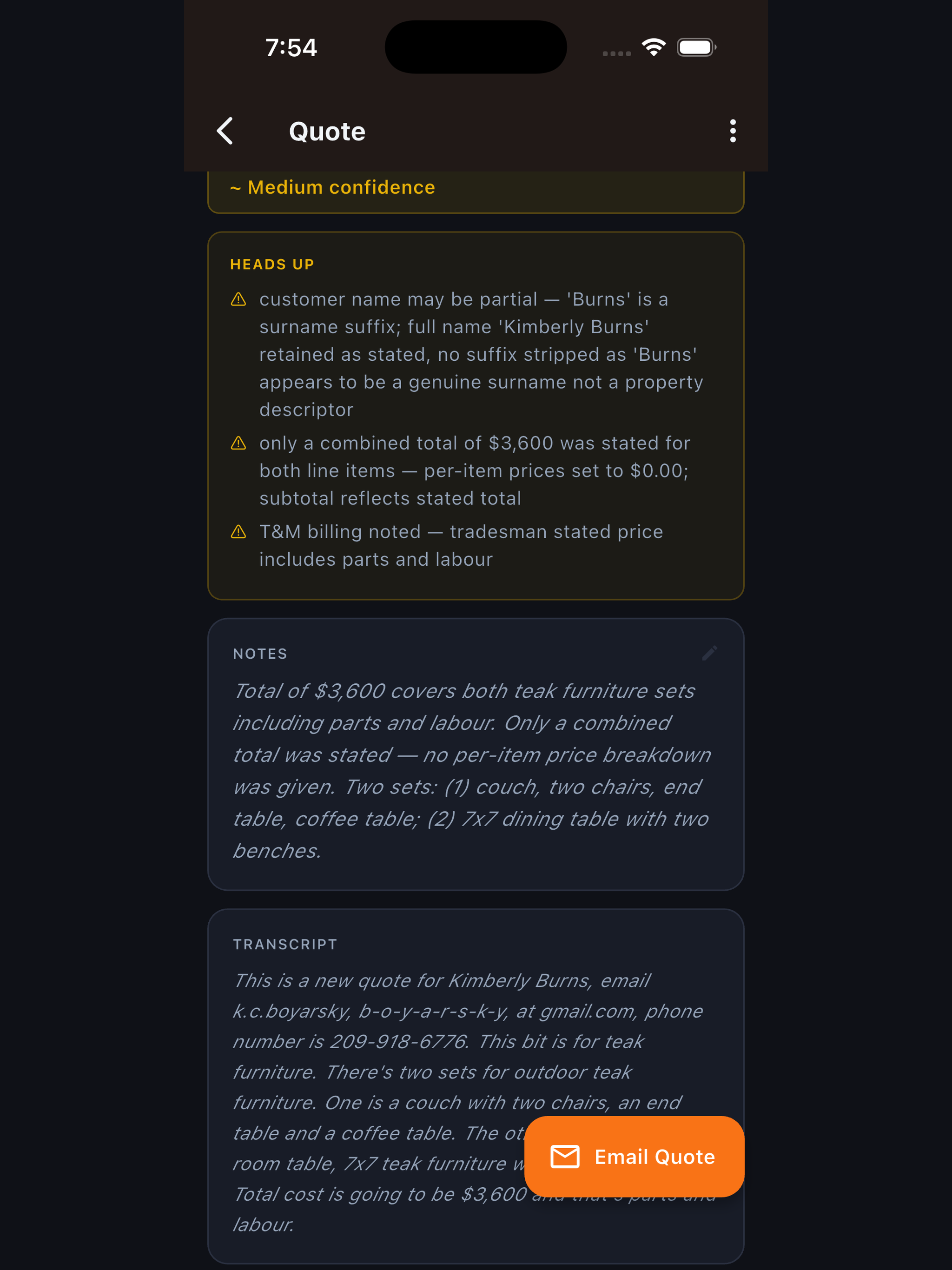 VoxBids: Voice Trade Quotes screenshot 7