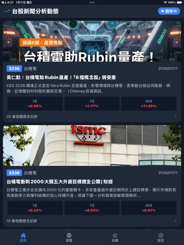 會漲嗎？ iPad screenshot
