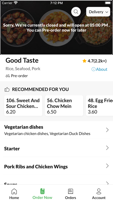 Good Taste. Screenshot