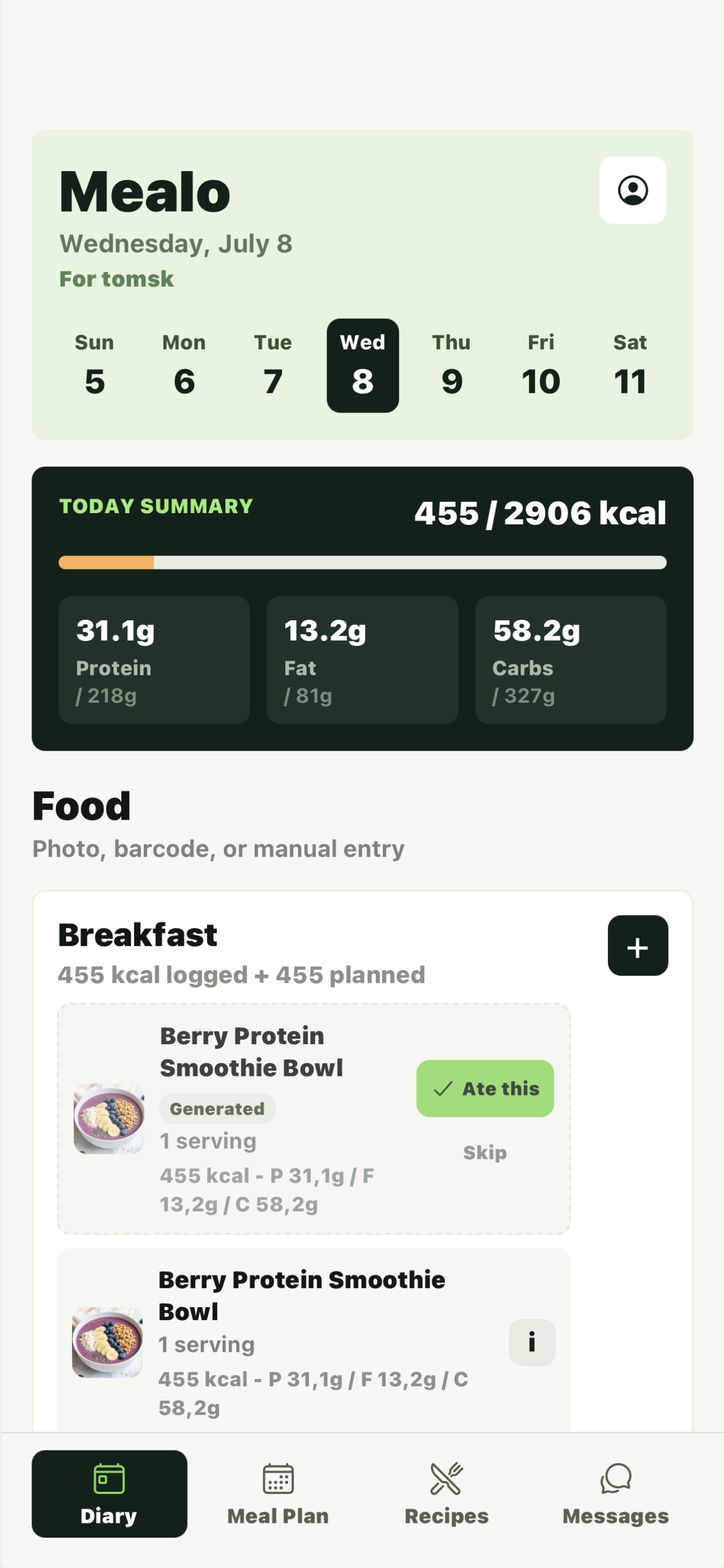 Mealo AI screenshot 3