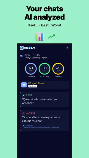 FreeSay - AI Language Coach screenshot 3