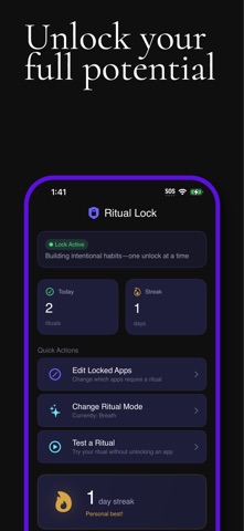 Ritual Lock - Screen Time iPhone screenshot