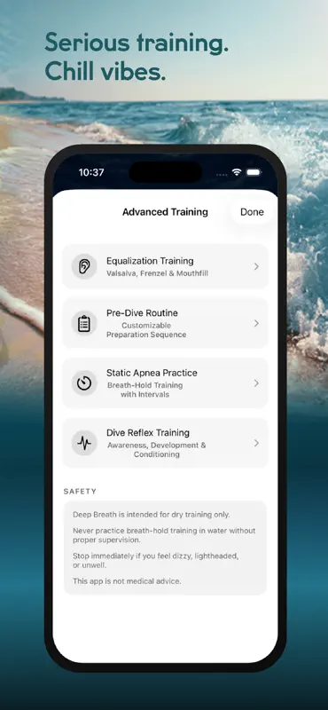 DeepBreath: Apnea & CO2 Tables screenshot 5 of 5