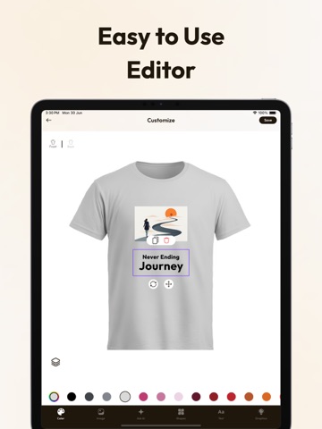 T-Shirt Designer - TeeCraft iPad screenshot
