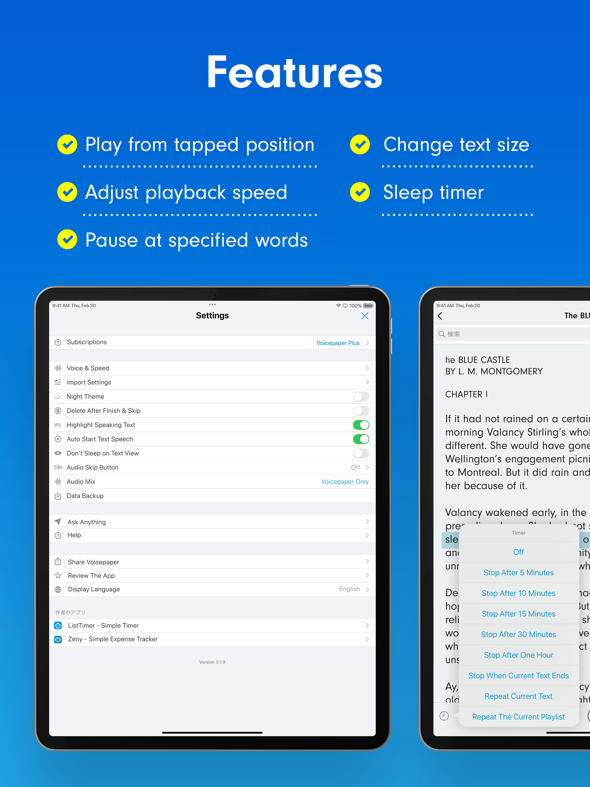 Voicepaper: PDF, eBooks & News