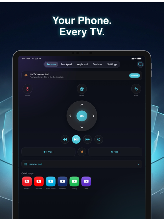 Universal Control TV: Remote iPad screenshot