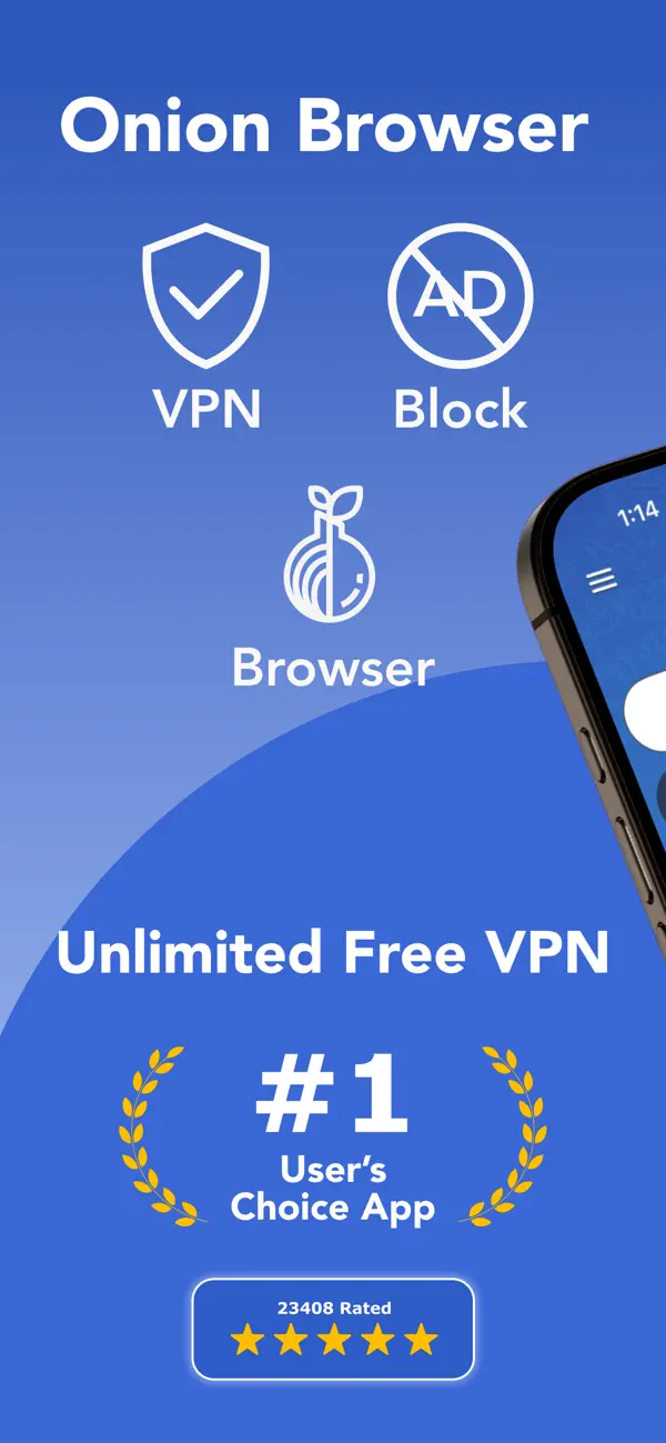 #1. Onion Browser : Private VPN (iOS) Przez: Falling Rain Software, Limited
