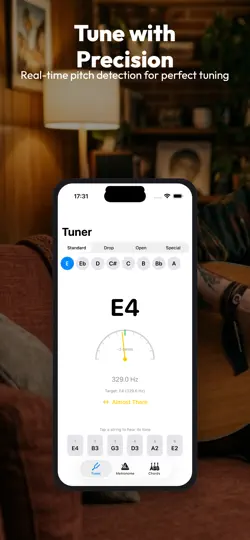 StringKit: Guitar Tuner iPhone Ekran Görüntüsü 1