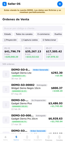 Seller OS screenshot