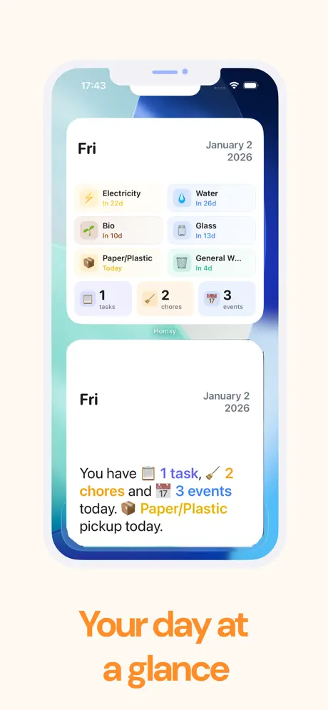 Homsy: Home & Family Organizer 家庭管理应用截图