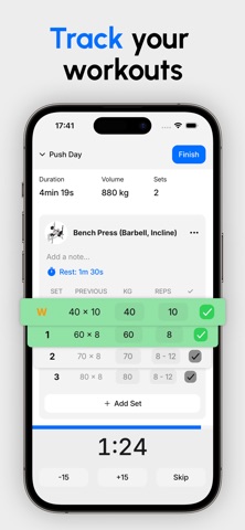 Repp - Workout Tracker Gym Log Screenshot 1 of 8