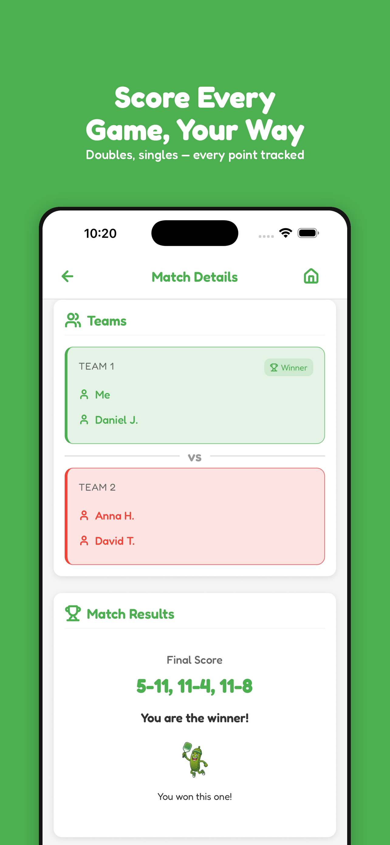 PickleGo: Pickleball Tracker