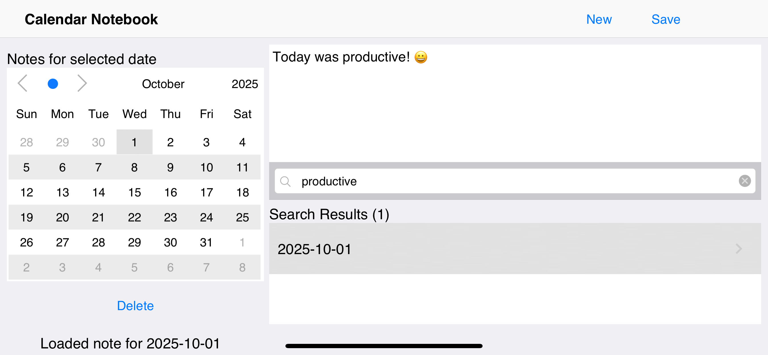 Calendar Notebook: Date Diary