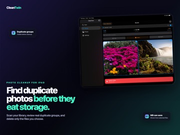 Duplicate Storage Cleaner AI iPad screenshot