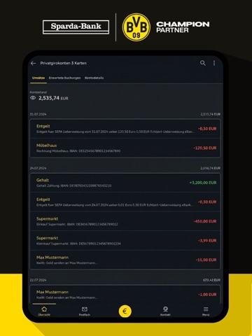 SpardaSchwarzGelb iPad screenshot