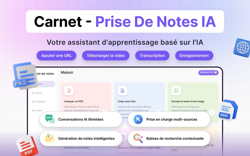 Screenshot #1 pour Notebook - AI Note Taker