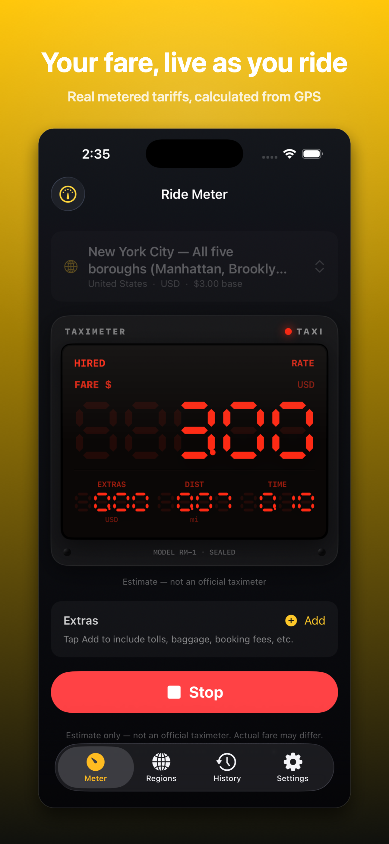 Ride Meter: Taxi Fare Meter screenshot 3
