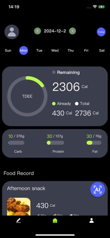 Food Diary-Your AI Diet Log iPhone screenshot