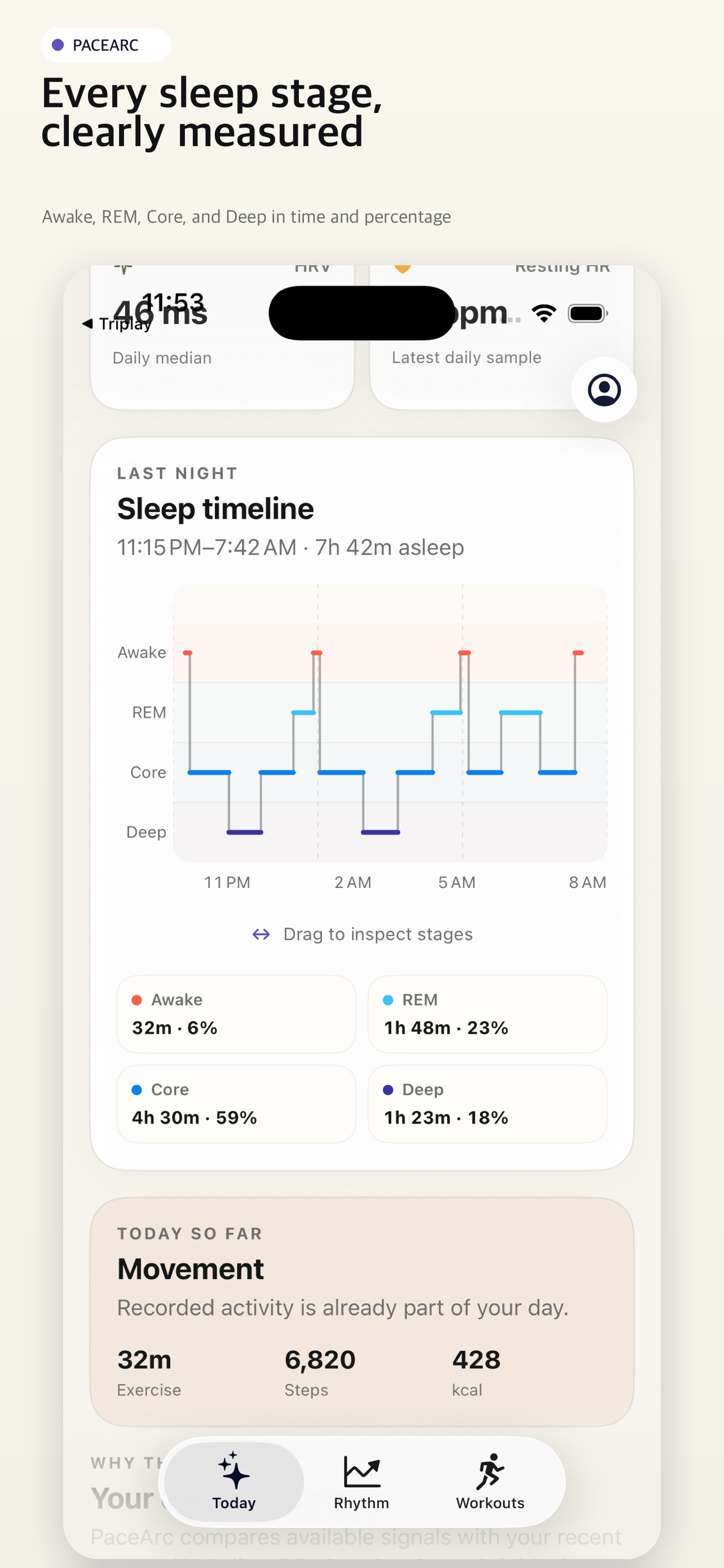 Screenshot 2 of PaceArc: Sleep & Recovery