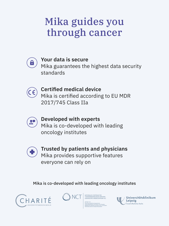 Mika: Cancer Therapy Assistant iPad screenshot 3 - Medical app