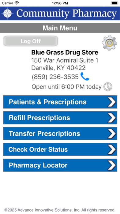 Ephraim McDowell Pharmacies screenshot
