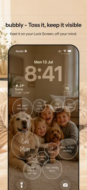 bubbly: Your brain dumping app screenshot 1
