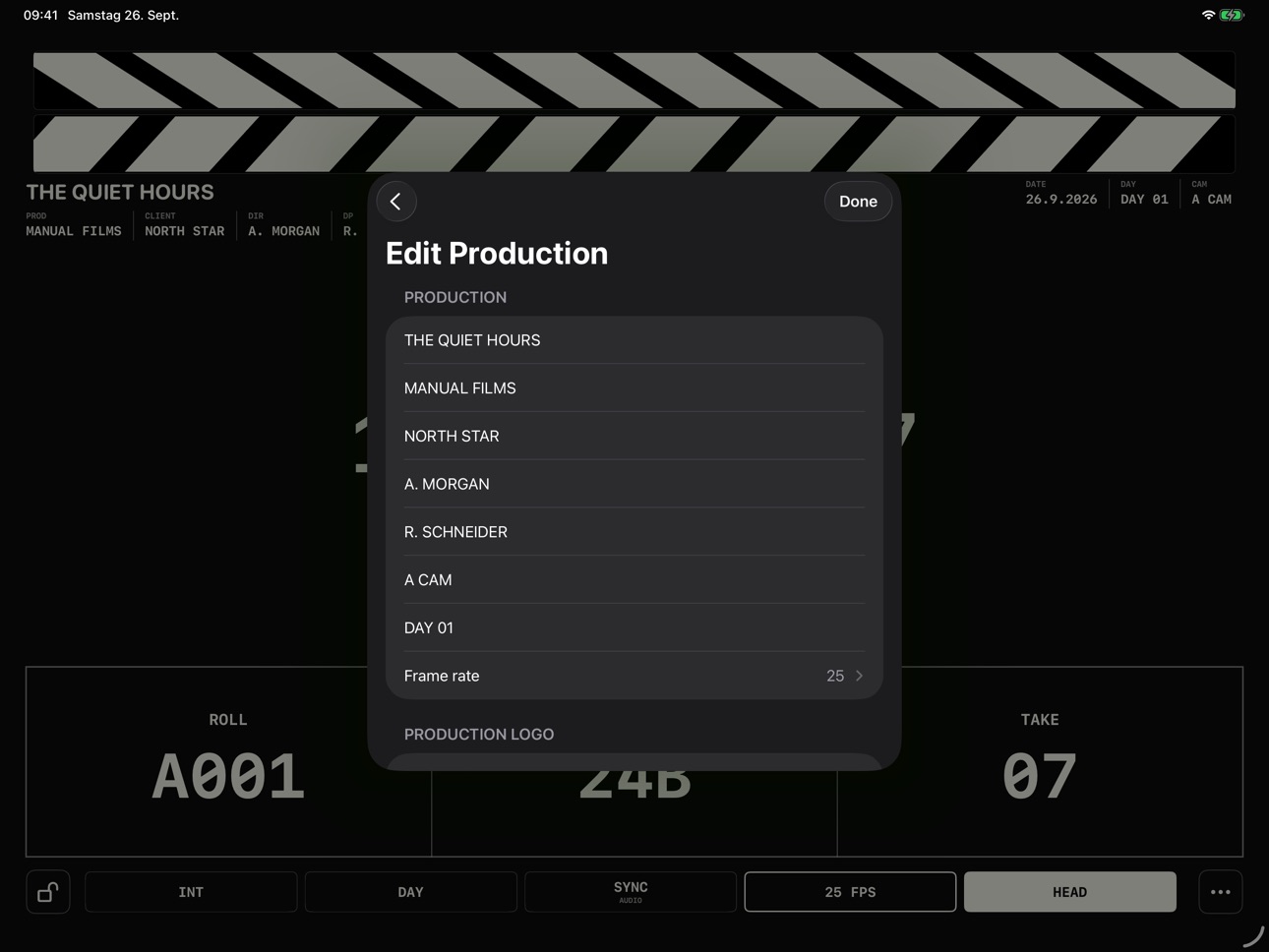 Screenshot 9 of Clappy – Digital Film Slate