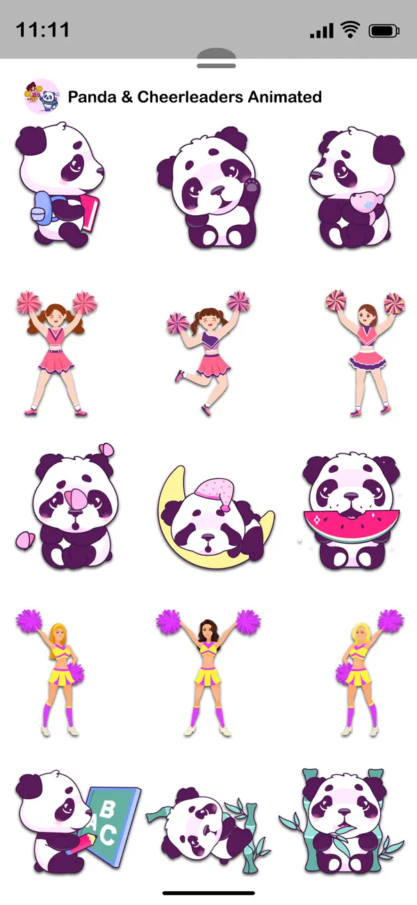 Screenshot #3 pour Panda & Cheerleaders Animated
