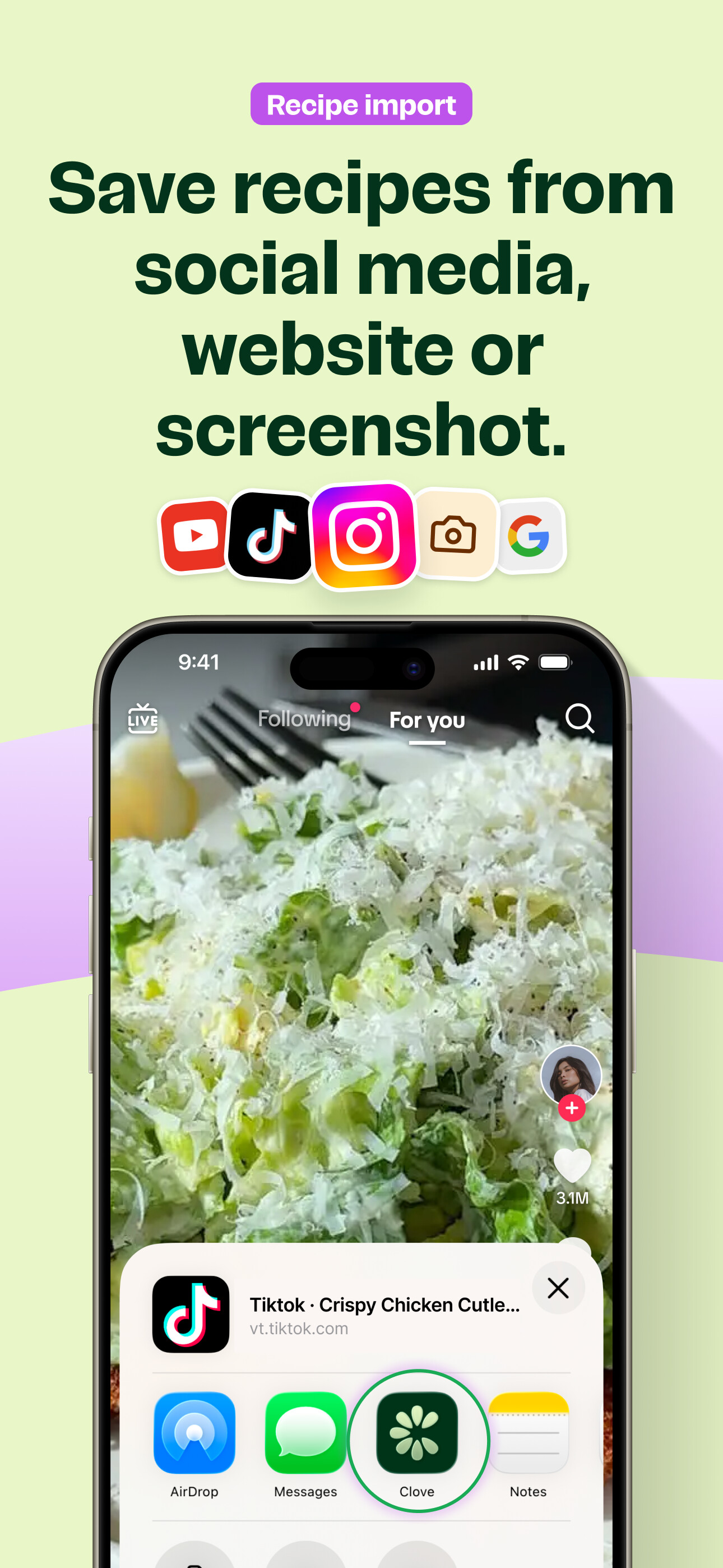 Clove: Import & Share Recipes