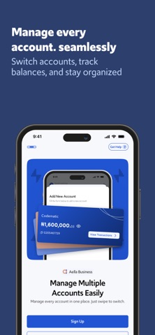 Aella Business Banking screenshot
