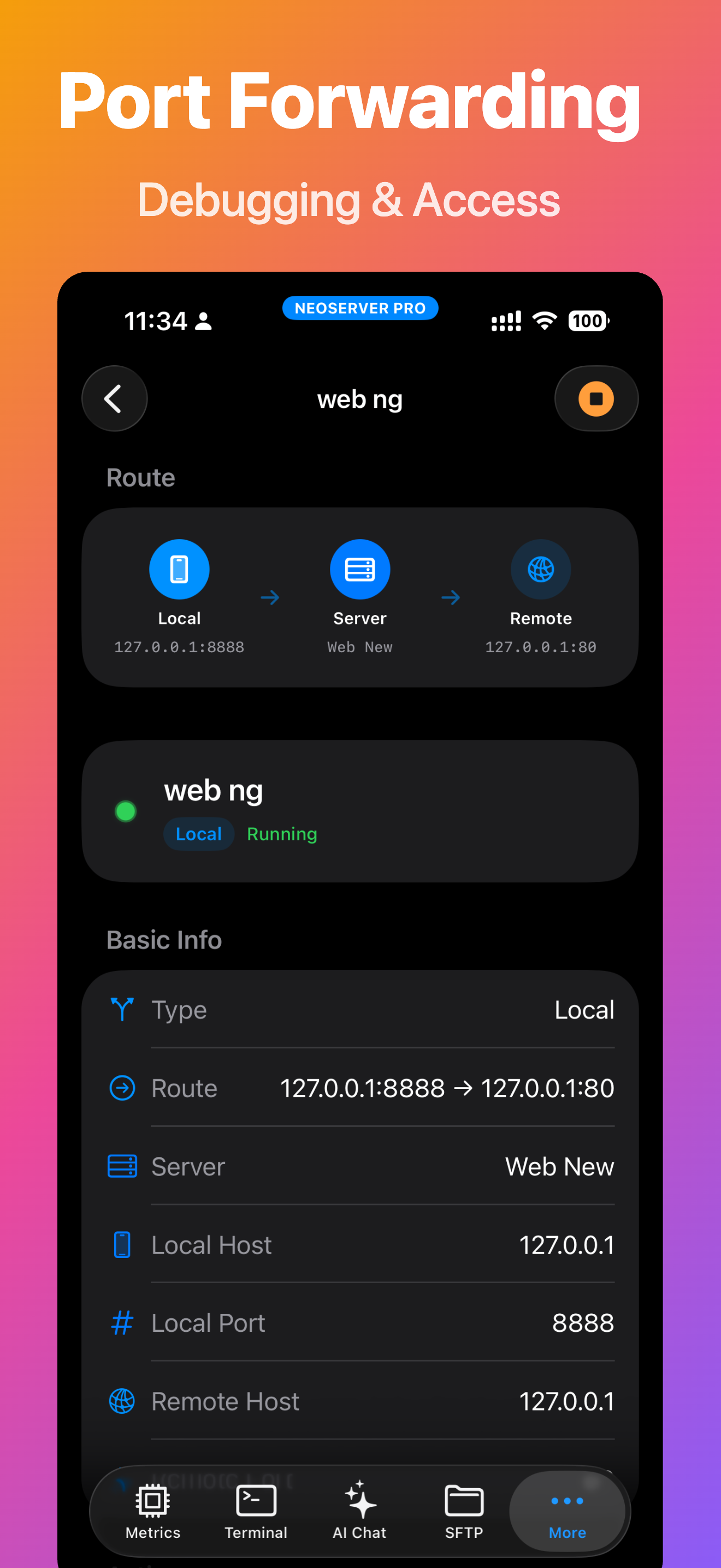 NeoServer:SSH Mosh Terminal screenshot 9