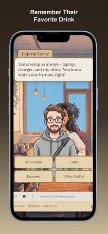 Coffee Chat: Juego de Elección screenshot 3