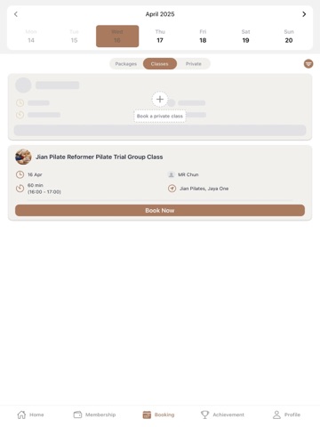 Jian Pilates iPad screenshot
