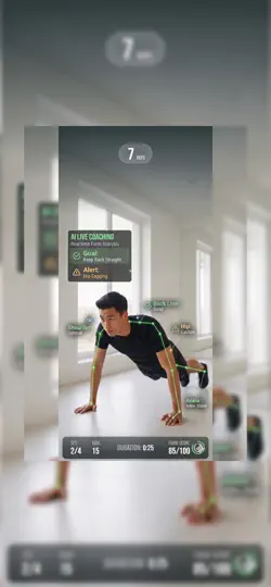 Скриншот MotionFit: AI Workout & Form на iPhone 3