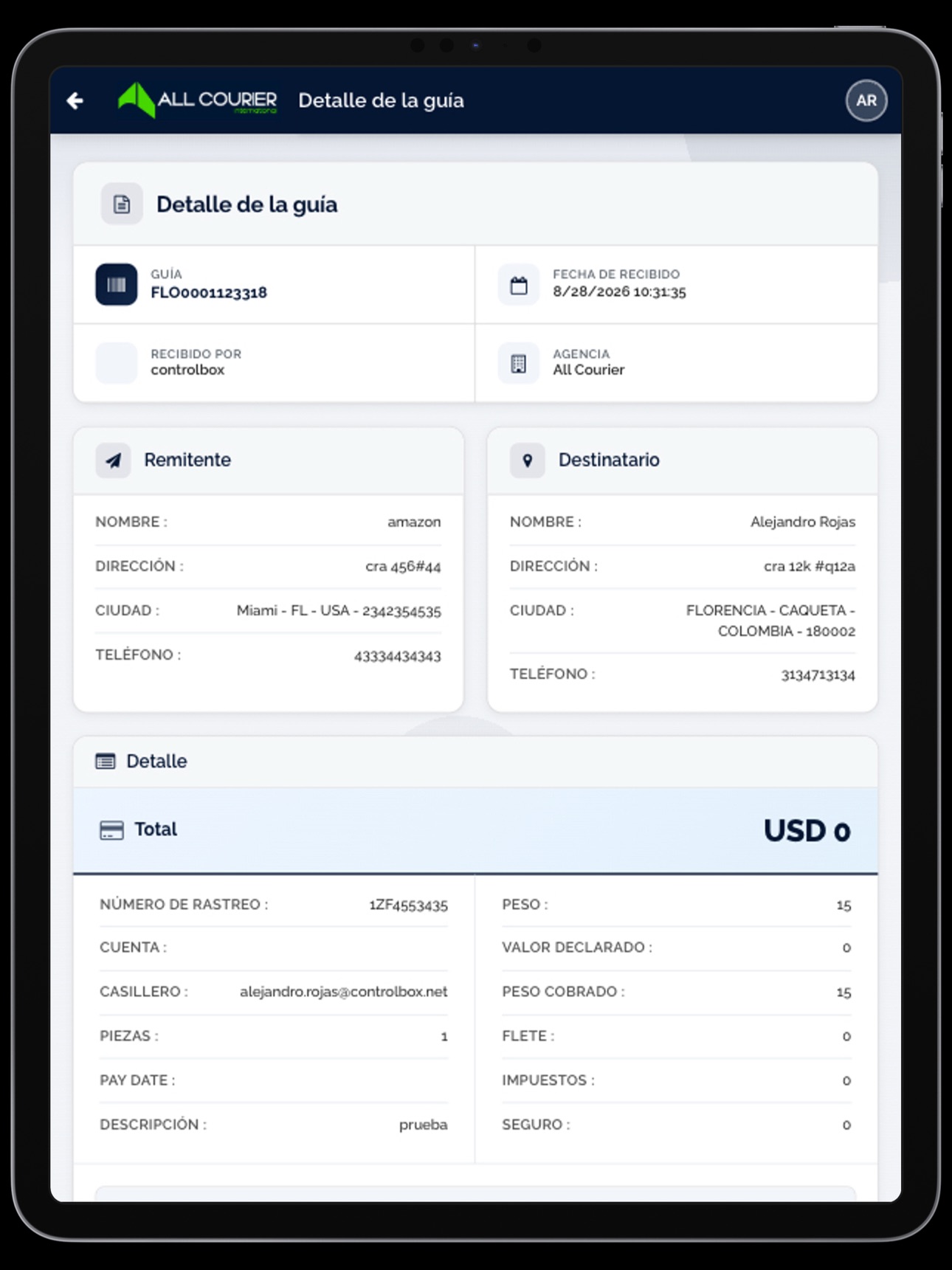 Screenshot 8 of AllCourier