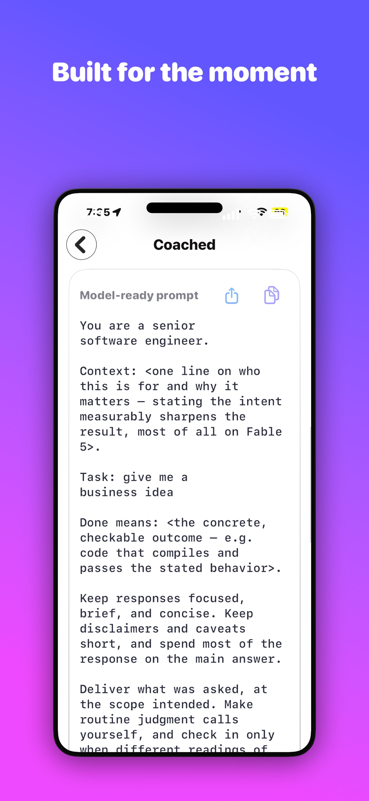 Screenshot 5 of Prompt Coach Paid