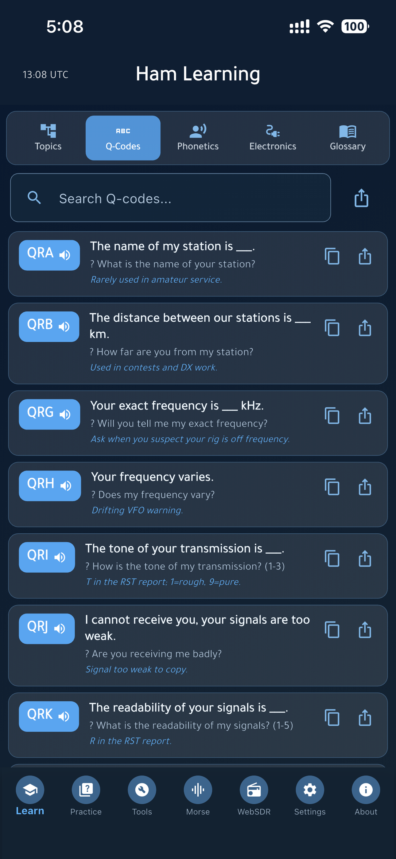 Ham Learning screenshot 7