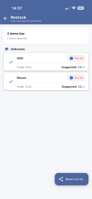 Mini Check - Mobile Inventory Screenshot 5 of 9