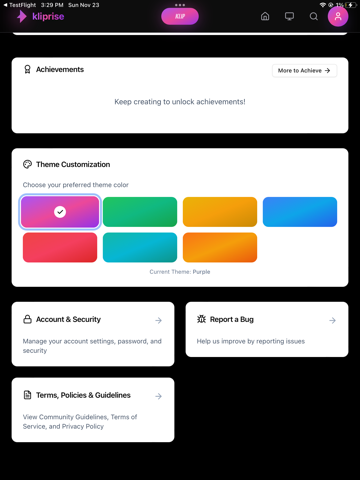 kliprise - Creator Discovery iPad screenshot 6 - Social Networking app